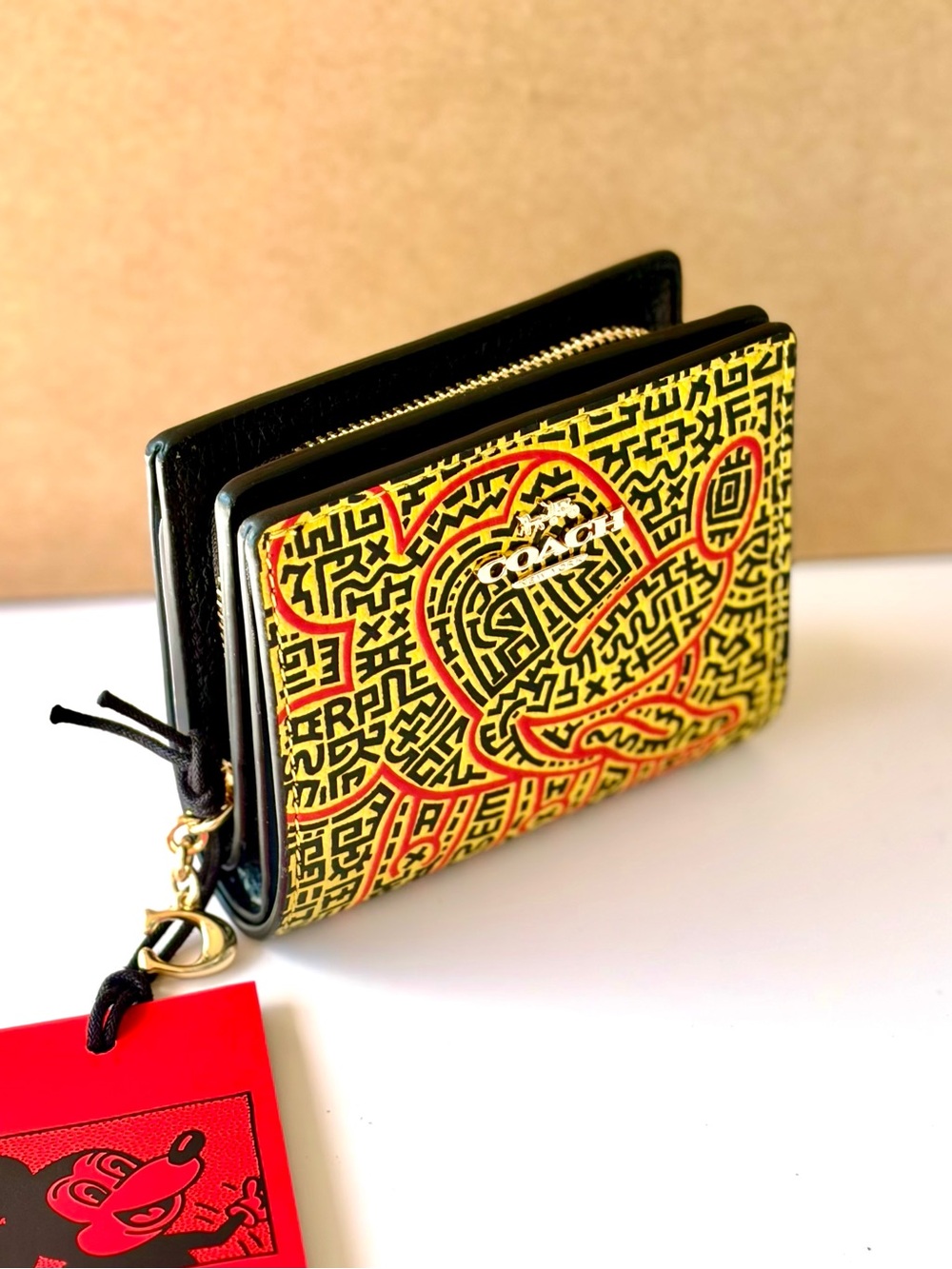 Coach Disney Mickey Mouse X Keith Haring Snap Wallet